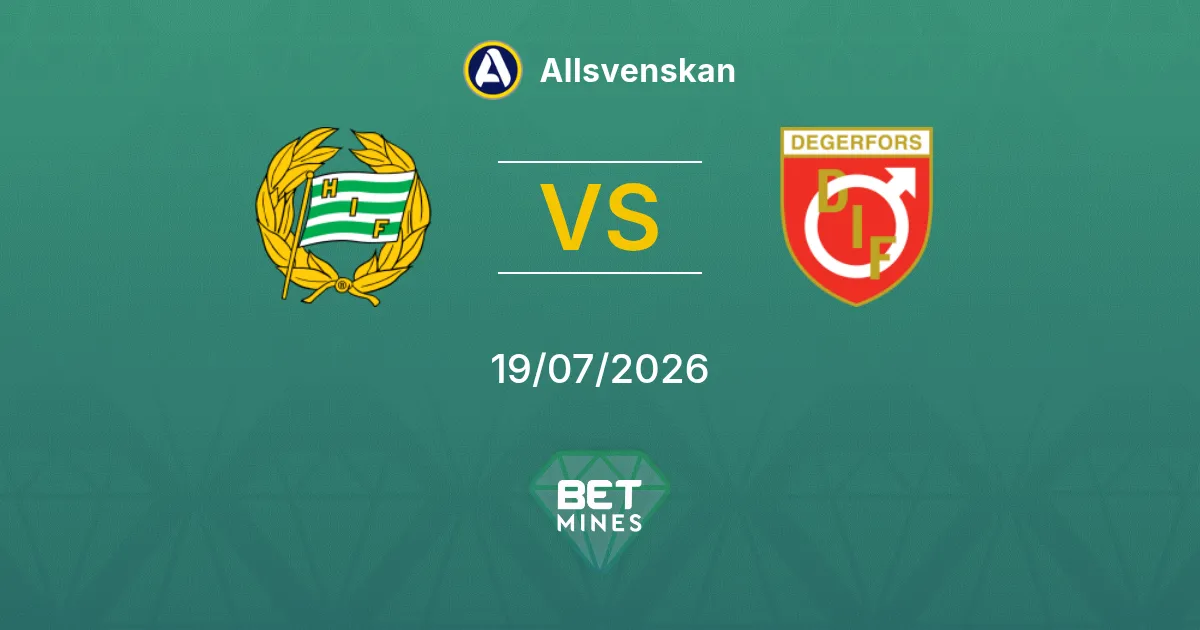 Hammarby x Degerfors Palpite: Prévia e Análise do Jogo | Allsvenskan 19-07-2026