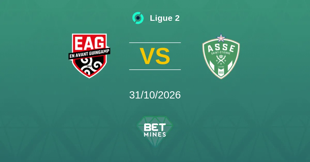Guingamp vs Saint-Étienne Pronostic : présentation et analyse du match | Ligue 2 31-10-2026