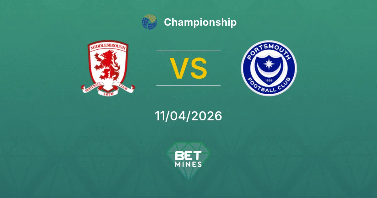 Middlesbrough vs Portsmouth Pronóstico: Previa y Análisis del Partido | Championship 11-04-2026