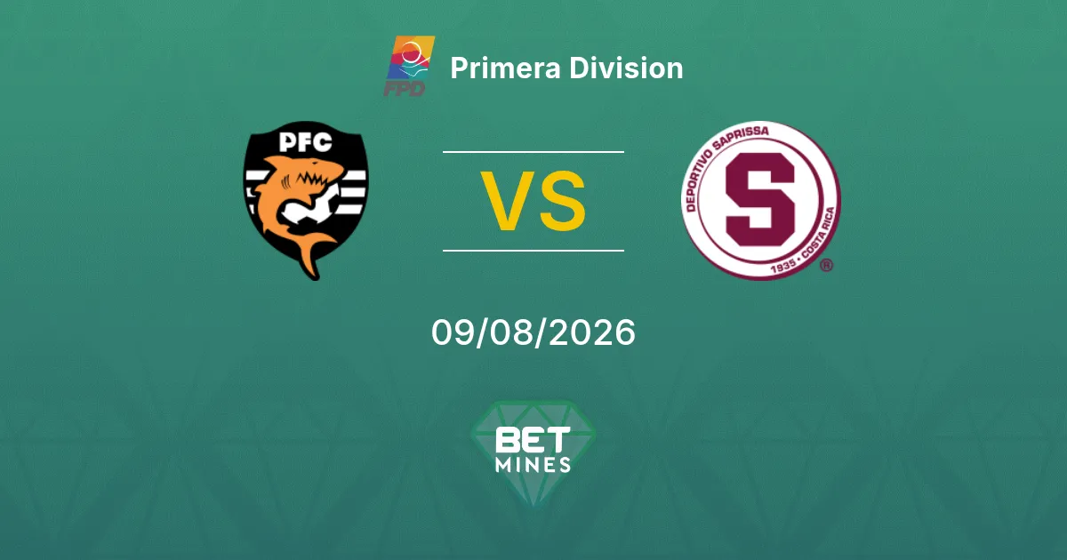Palpite Puntarenas x Deportivo Saprissa: Prévia e Análise da Partida | Primera Division 09-08-2026