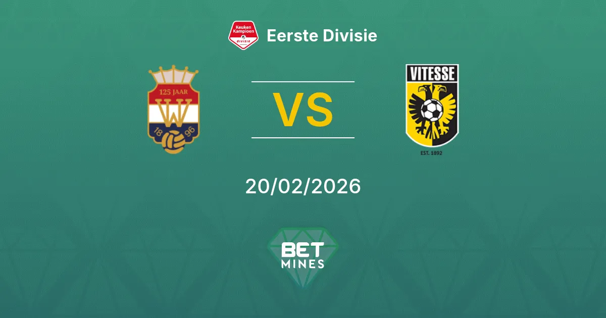 Willem II vs Vitesse Pronostic : Aperçu du Match et Analyse | Eerste Divisie 20-02-2026