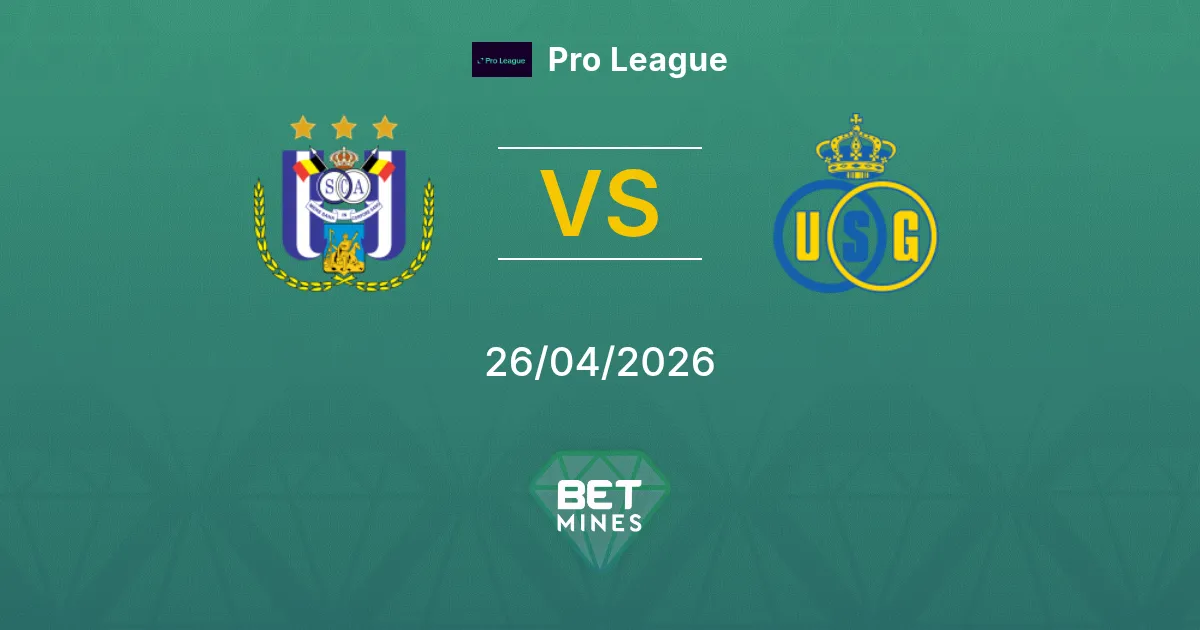 Anderlecht vs Union Saint-Gilloise Pronóstico: Previa y Análisis del Partido | Pro League 26-04-2026