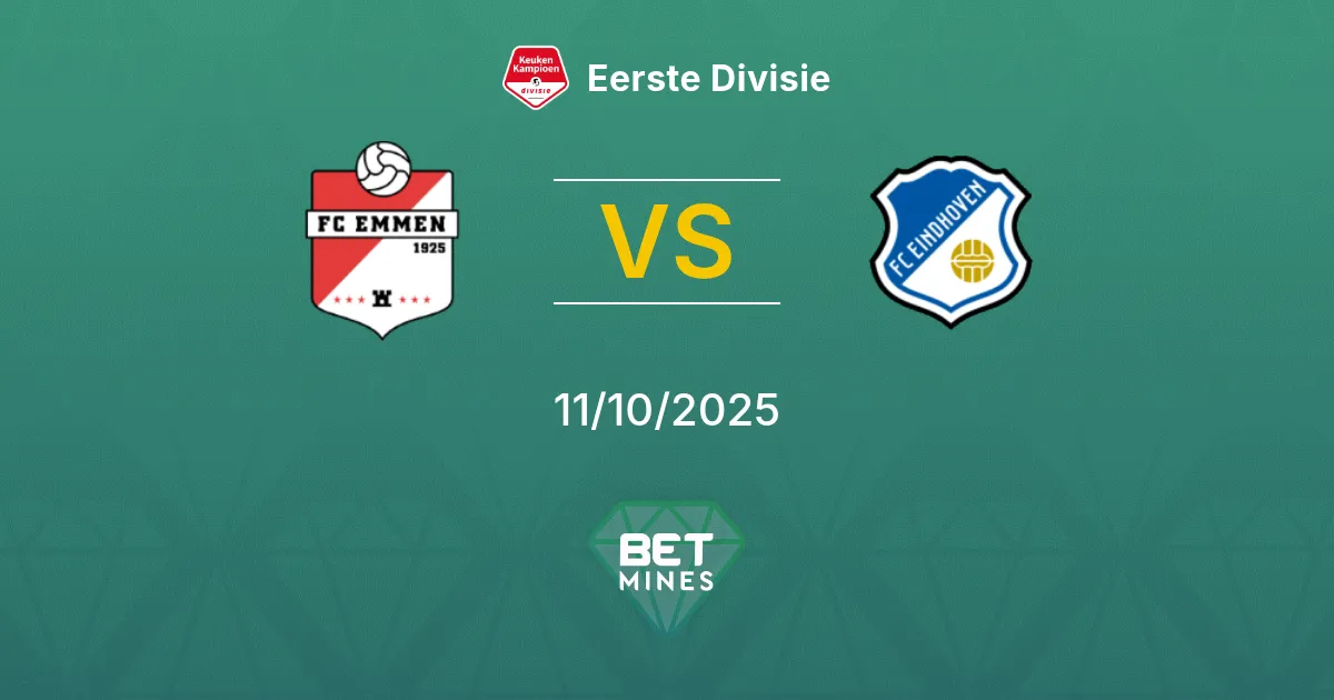 FC Emmen vs FC Eindhoven Pronostico: Anteprima e Analisi della Partita | Eerste Divisie 11-10-2025