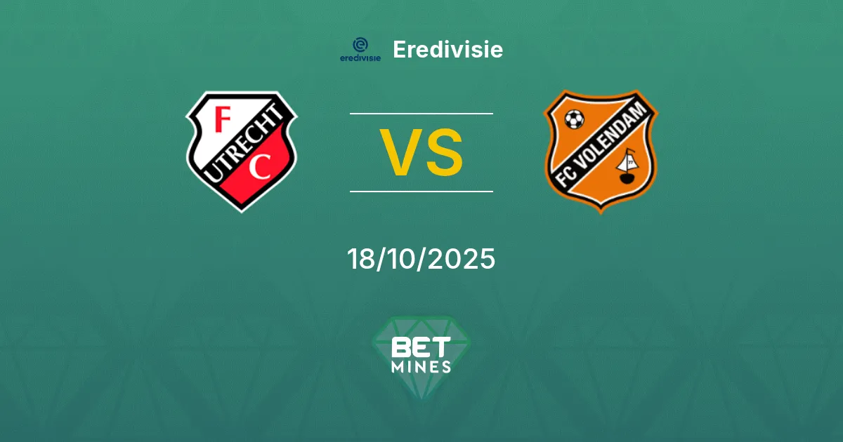 FC Utrecht vs FC Volendam Pronostico: Anteprima e Analisi della Partita | Eredivisie 18-10-2025