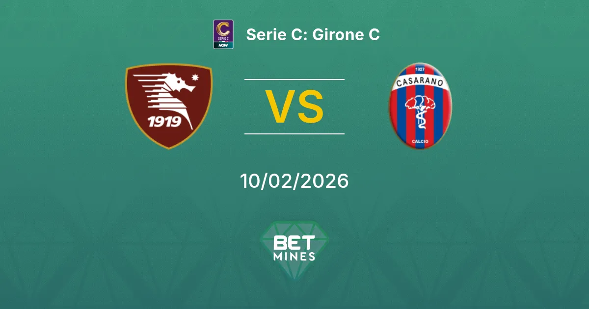Salernitana vs Casarano Prediction: Match Preview and Analysis | Serie C: Girone C 10-02-2026