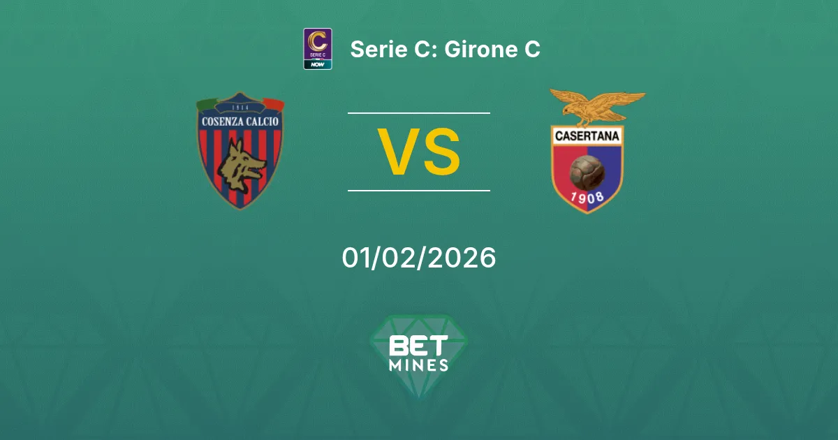 Cosenza vs Casertana Prediction: Match Preview and Analysis | Serie C: Girone C 01-02-2026