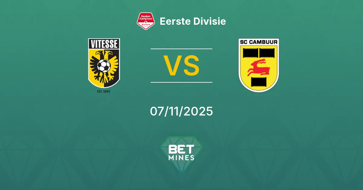 Vitesse vs SC Cambuur Prediction: Match Preview and Analysis | Eerste Divisie 07-11-2025