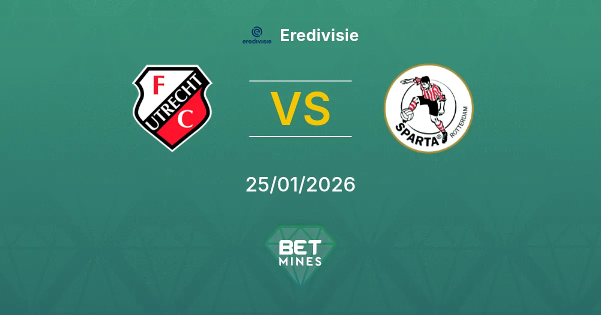FC Utrecht vs Sparta Rotterdam Prediction: Match Preview and Analysis | Eredivisie 25-01-2026