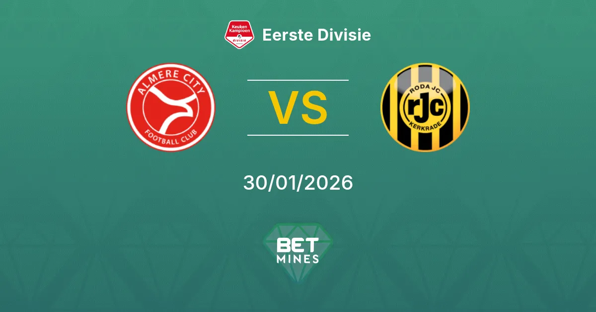 Almere City vs Roda JC Kerkrade Prediction: Match Preview and Analysis | Eerste Divisie 30-01-2026