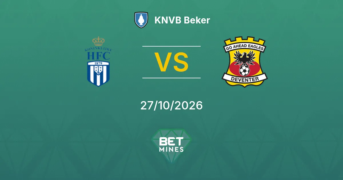 Koninklijke HFC x Go Ahead Eagles Palpite: Prévia e análise da partida | KNVB Beker 27-10-2026