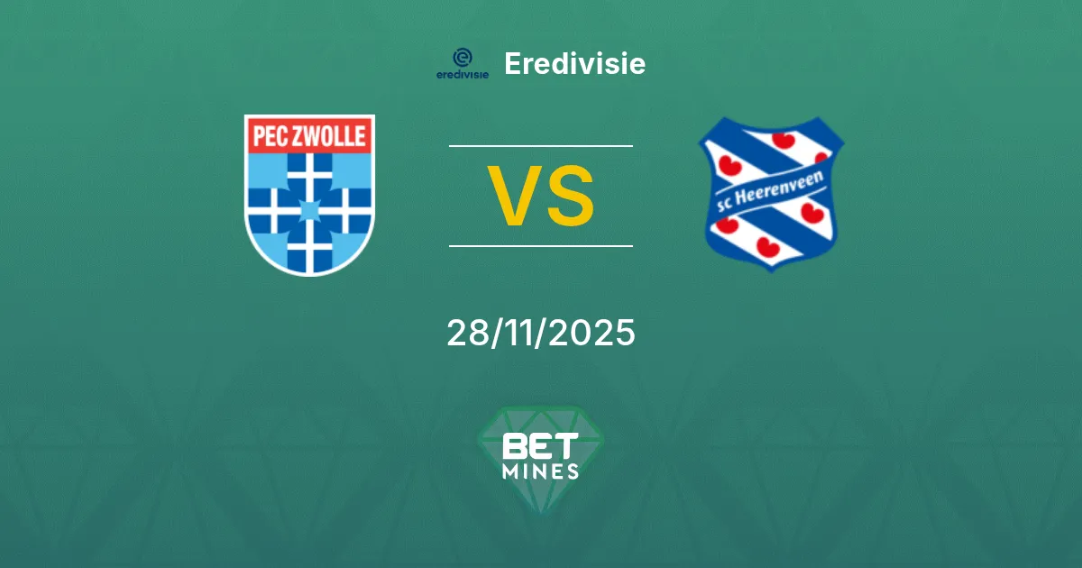 PEC Zwolle vs SC Heerenveen Prediction: Match Preview and Analysis | Eredivisie 28-11-2025