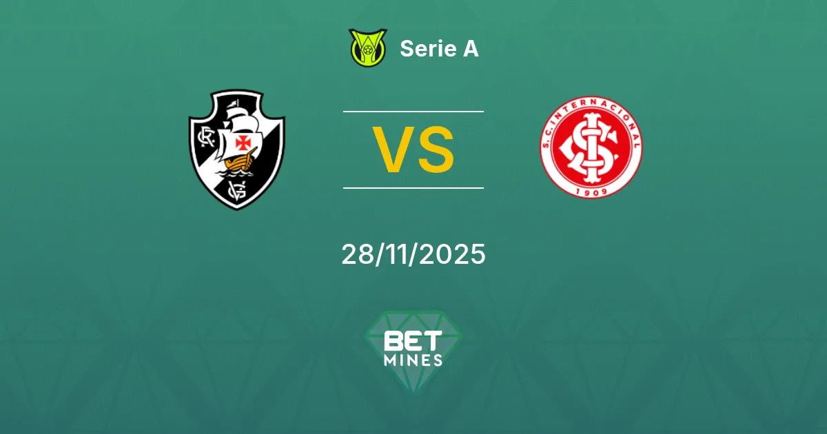 Vasco da Gama vs Internacional Prediction: Match Preview and Analysis | Serie A 28-11-2025