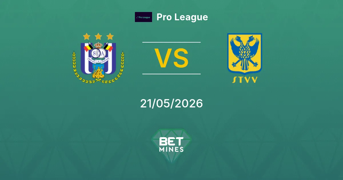 Anderlecht x Sint-Truiden Palpite: Prévia e Análise da Partida | Pro League 21-05-2026
