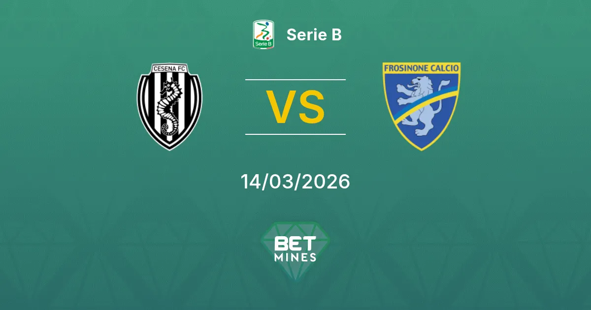 Cesena vs Frosinone Pronóstico: Previa y Análisis del Partido | Serie B 14-03-2026