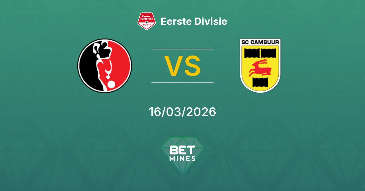 Helmond Sport vs SC Cambuur Prediction: Match Preview and Analysis | Eerste Divisie 16-03-2026