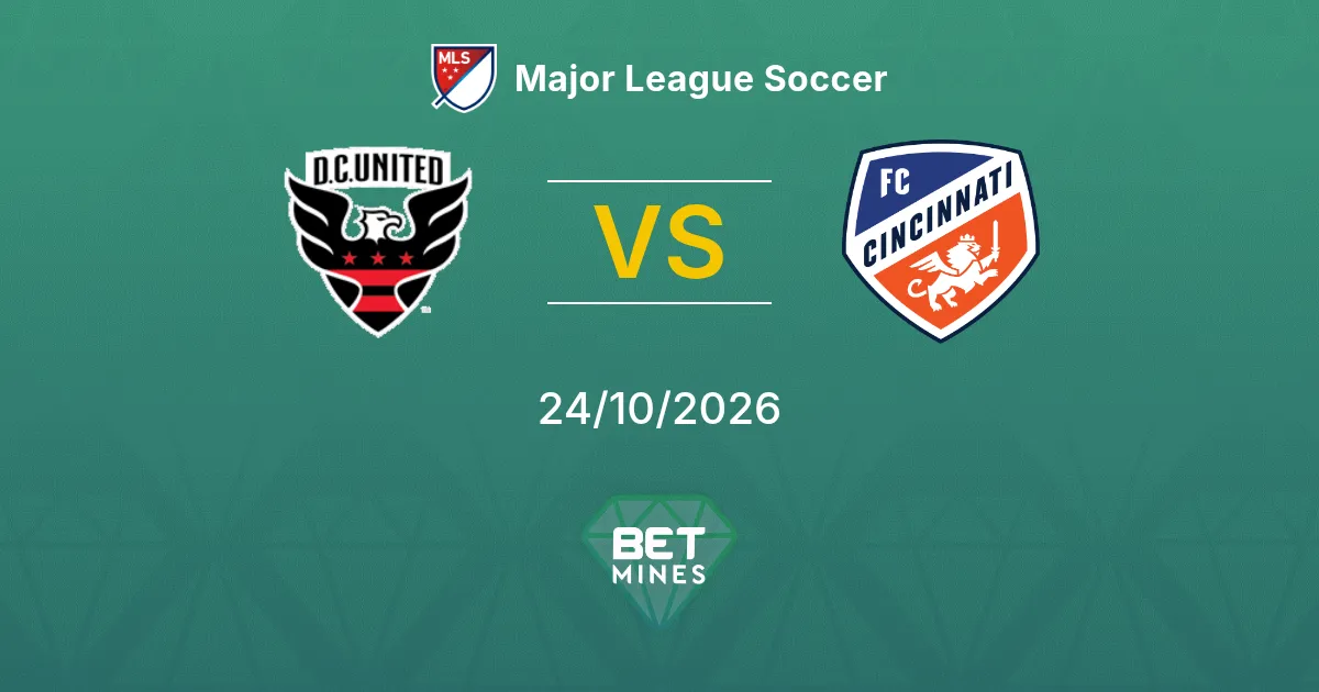 DC United x Cincinnati Palpite: prévia e análise da partida | Major League Soccer 24-10-2026