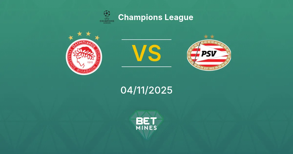 Olympiacos F.C. vs PSV Prediction: Match Preview and Analysis | Champions League 04-11-2025