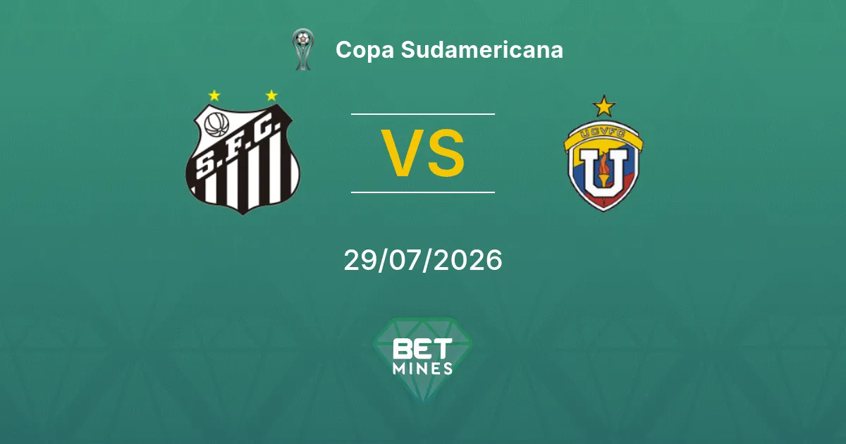 Santos vs UCV Prediction: Match Preview and Analysis | Copa Sudamericana 29-07-2026