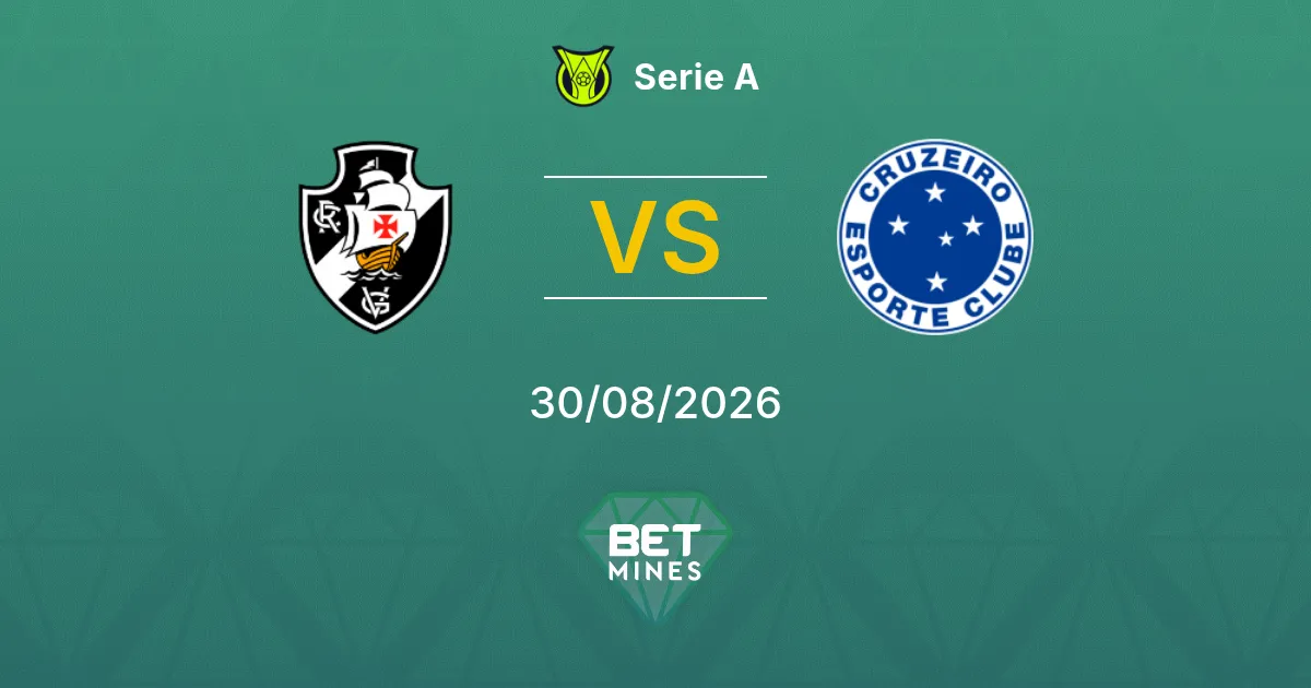 Palpite Vasco da Gama x Cruzeiro: Prévia e Análise da Partida | Serie A 30-08-2026