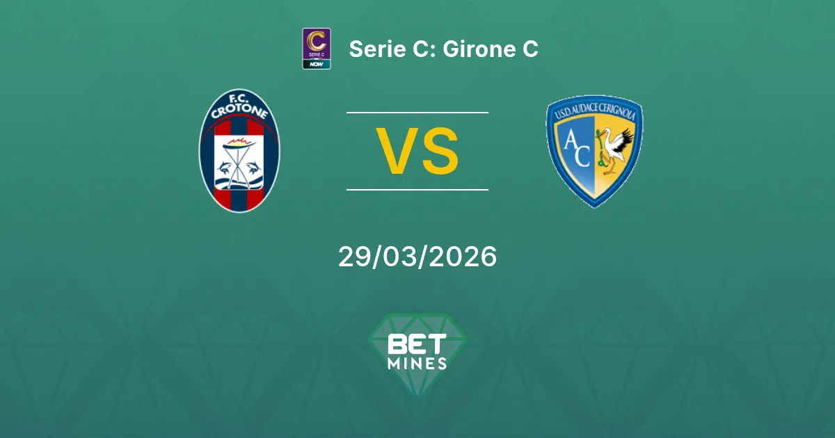 Crotone vs Audace Cerignola Pronostico: Anteprima e Analisi della Partita | Serie C: Girone C 29-03-2026