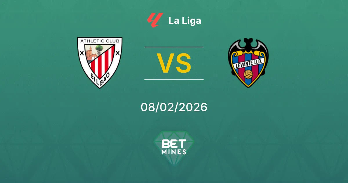 Athletic Club vs Levante Prediction: Match Preview and Analysis | La Liga 08-02-2026