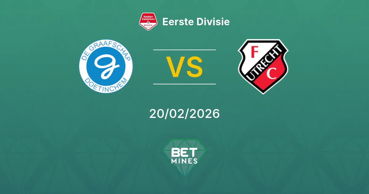 De Graafschap vs Jong FC Utrecht Pronostic : Aperçu et Analyse du Match | Eerste Divisie 20-02-2026