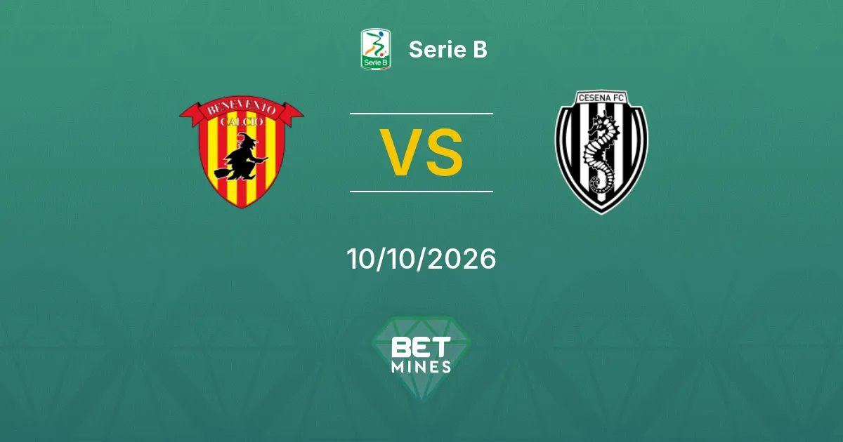 Benevento vs Cesena Pronóstico: previa y análisis del partido | Serie B 10-10-2026