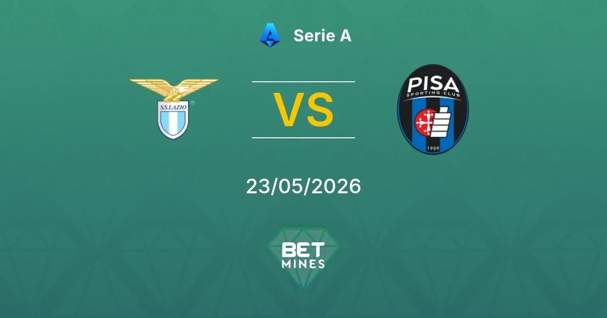 Lazio x Pisa Palpite: Prévia e Análise da Partida | Serie A 23-05-2026