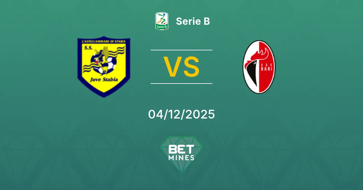 Juve Stabia vs Bari 1908 Prediction: Match Preview and Analysis | Serie B 04-12-2025