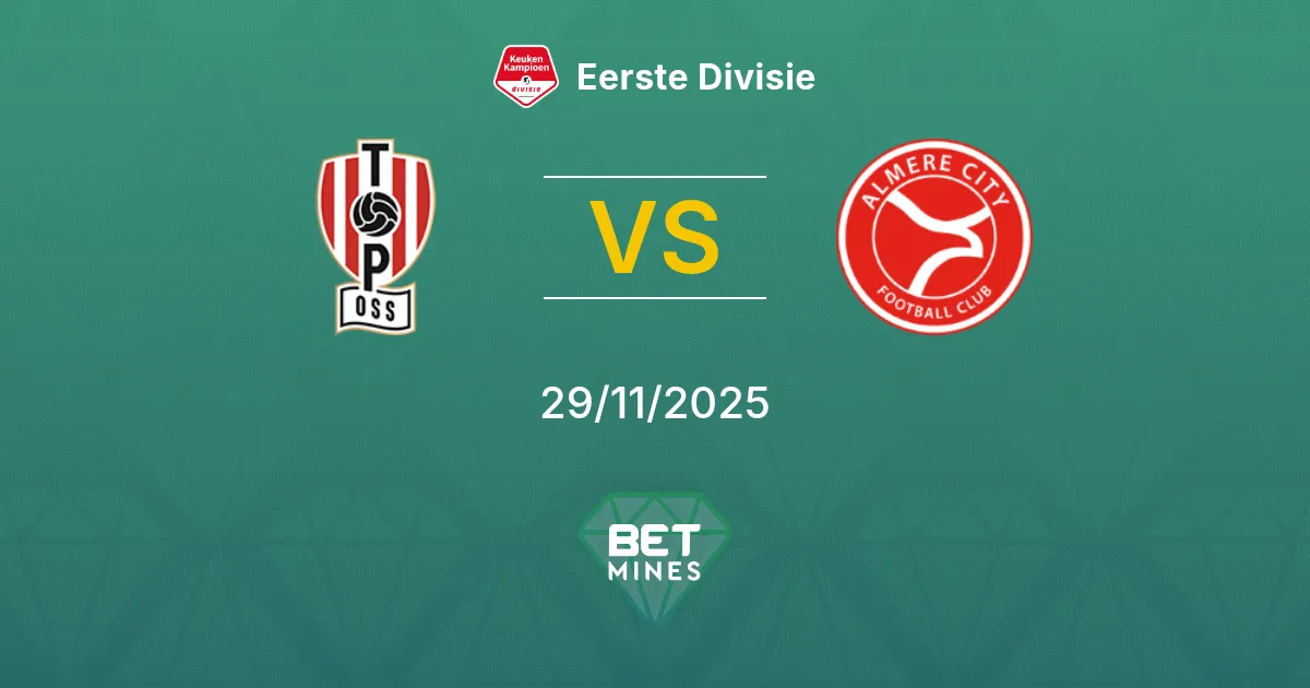TOP Oss vs Almere City Prediction: Match Preview and Analysis | Eerste Divisie 29-11-2025
