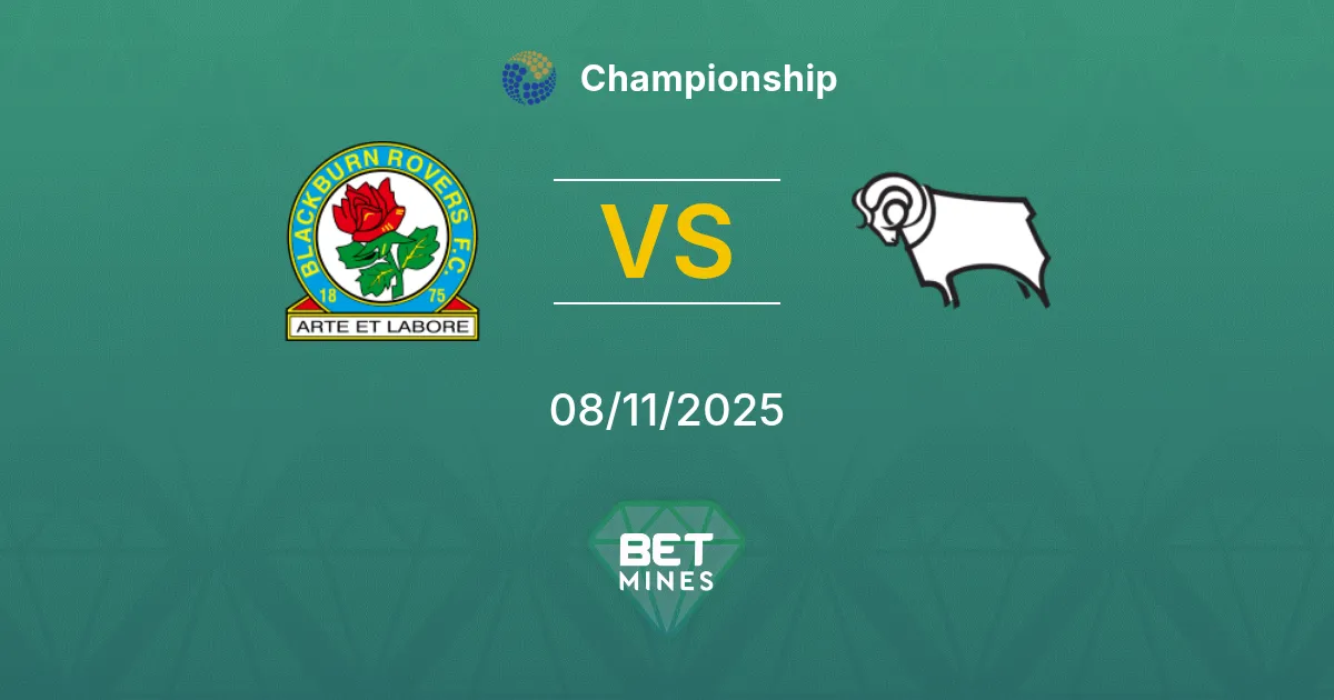 Blackburn Rovers vs Derby County Pronostico: Anteprima e Analisi della Partita | Championship 08-11-2025