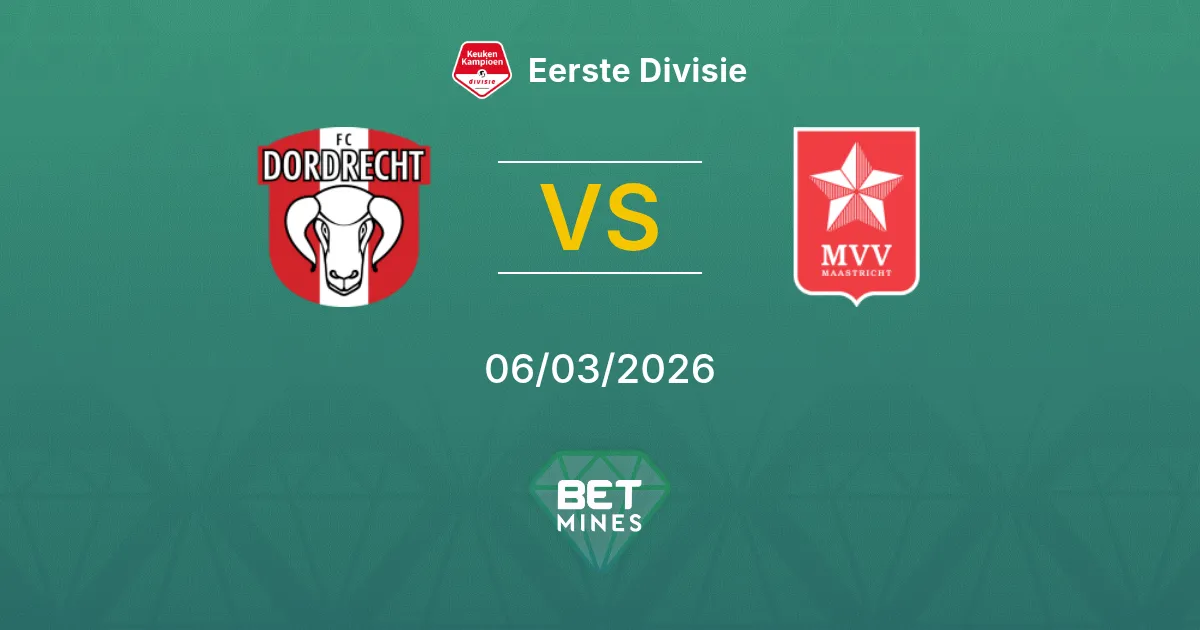 FC Dordrecht vs MVV Maastricht Prediction: Match Preview and Analysis | Eerste Divisie 06-03-2026