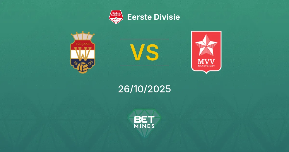 Willem II vs MVV Maastricht Pronostico: Anteprima e Analisi della Partita | Eerste Divisie 26-10-2025