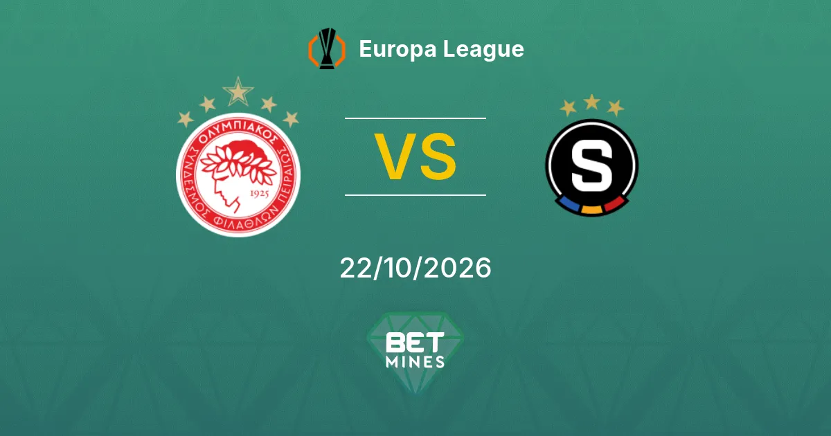 Olympiacos F.C. vs Sparta Prague Pronostic : avant-match et analyse | Ligue Europa 22-10-2026