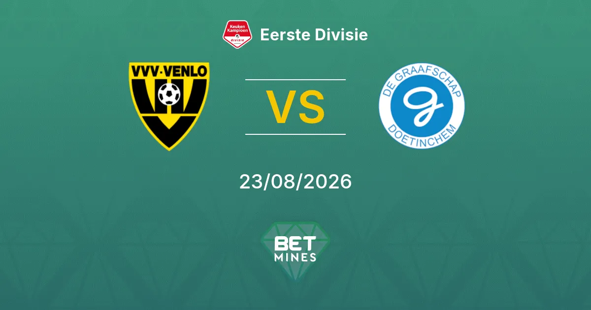 Pronostico VVV-Venlo vs De Graafschap: Anteprima e analisi della partita | Eerste Divisie 23-08-2026