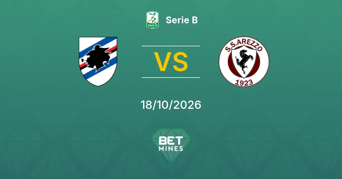 Sampdoria vs Arezzo Pronostic : Présentation et analyse du match | Serie B 18-10-2026