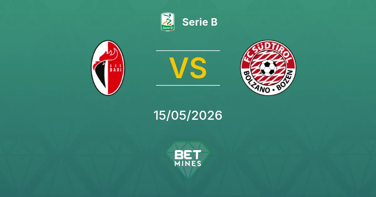 Bari 1908 vs Südtirol Pronostico: Anteprima e Analisi del Match | Serie B 15-05-2026