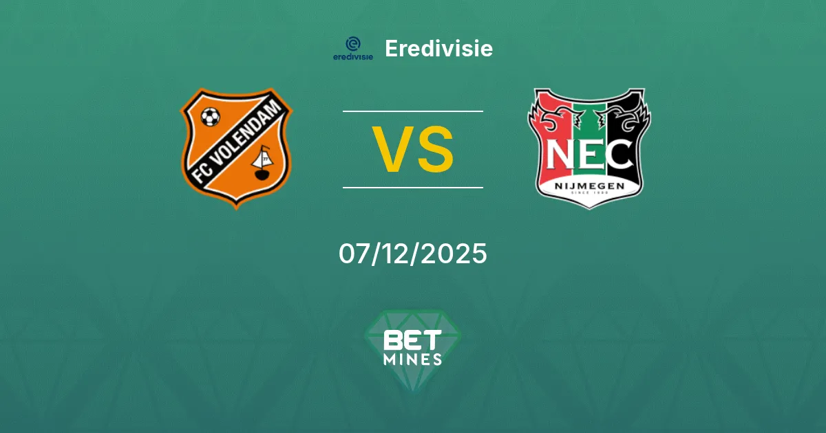 FC Volendam vs NEC Nijmegen Prediction: Match Preview and Analysis | Eredivisie 07-12-2025