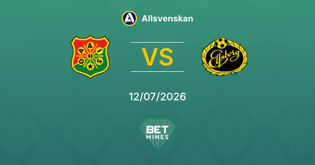 GAIS vs Elfsborg Pronostic : Aperçu et Analyse du Match | Allsvenskan 12-07-2026