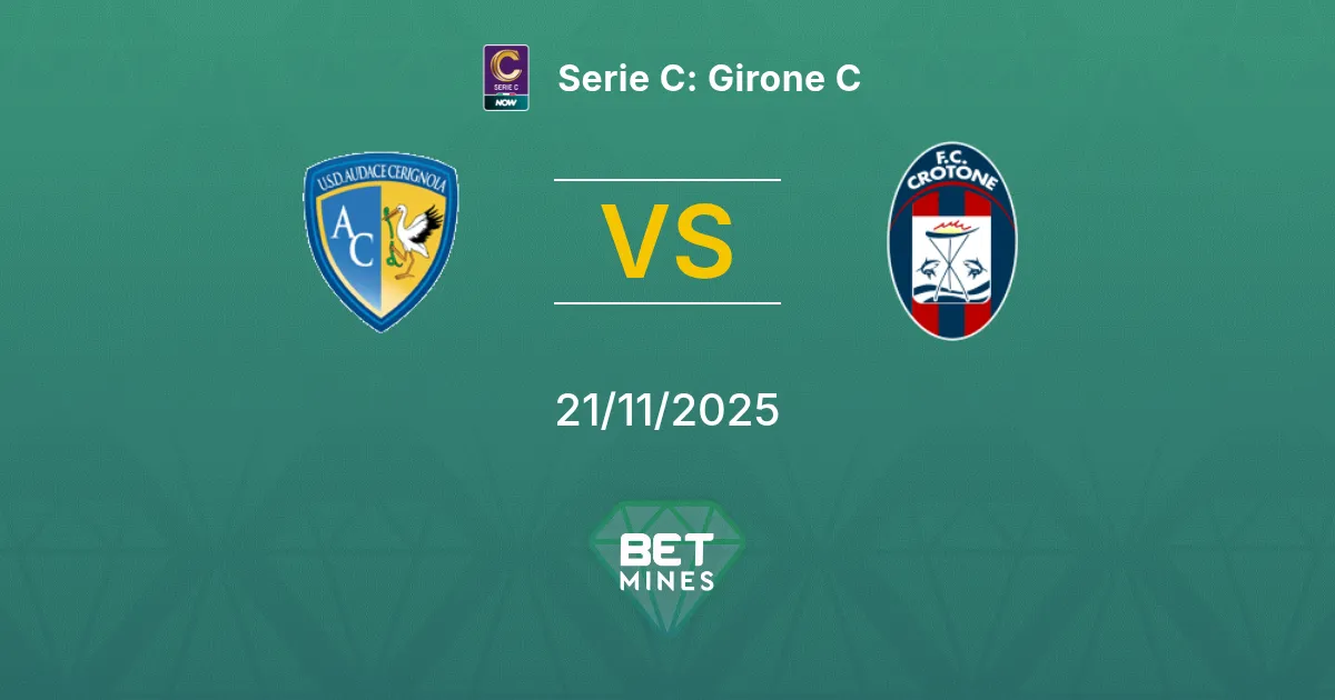 Audace Cerignola vs Crotone Pronóstico: Previa y Análisis del Partido | Serie C: Grupo C 21-11-2025