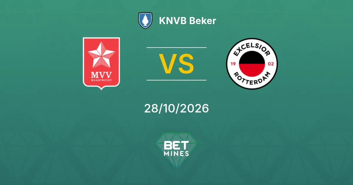 MVV Maastricht x Excelsior Palpite: prévia e análise da partida | KNVB Beker 28-10-2026