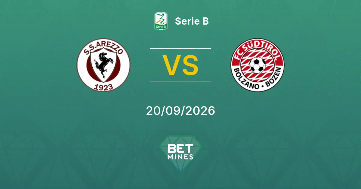 Pronóstico Arezzo vs Südtirol: Previa y Análisis del Partido | Serie B 20-09-2026