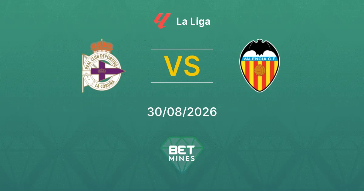 Palpite Deportivo La Coruña x Valencia: Prévia e Análise da Partida | La Liga 30-08-2026