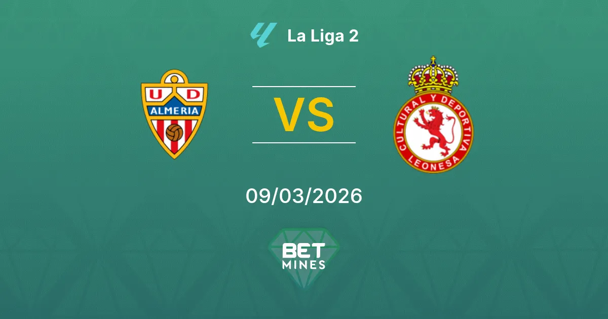 Almería x Cultural Leonesa Palpite: Prévia e Análise da Partida | La Liga 2 09-03-2026
