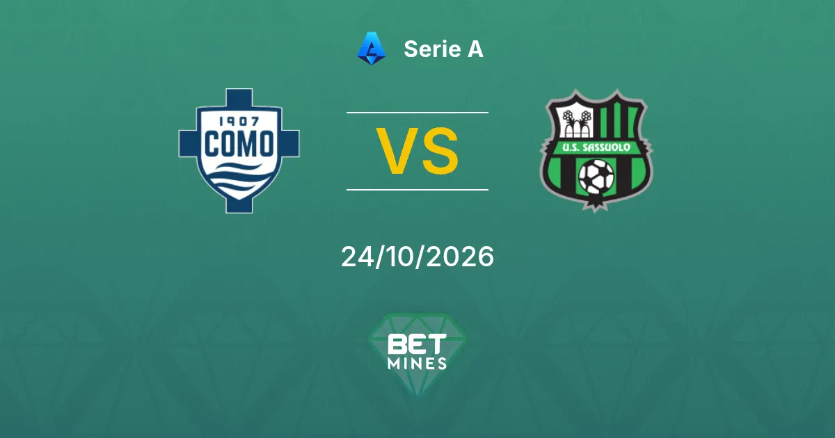 Como vs Sassuolo Pronóstico: Previa y análisis del partido | Serie A 24-10-2026