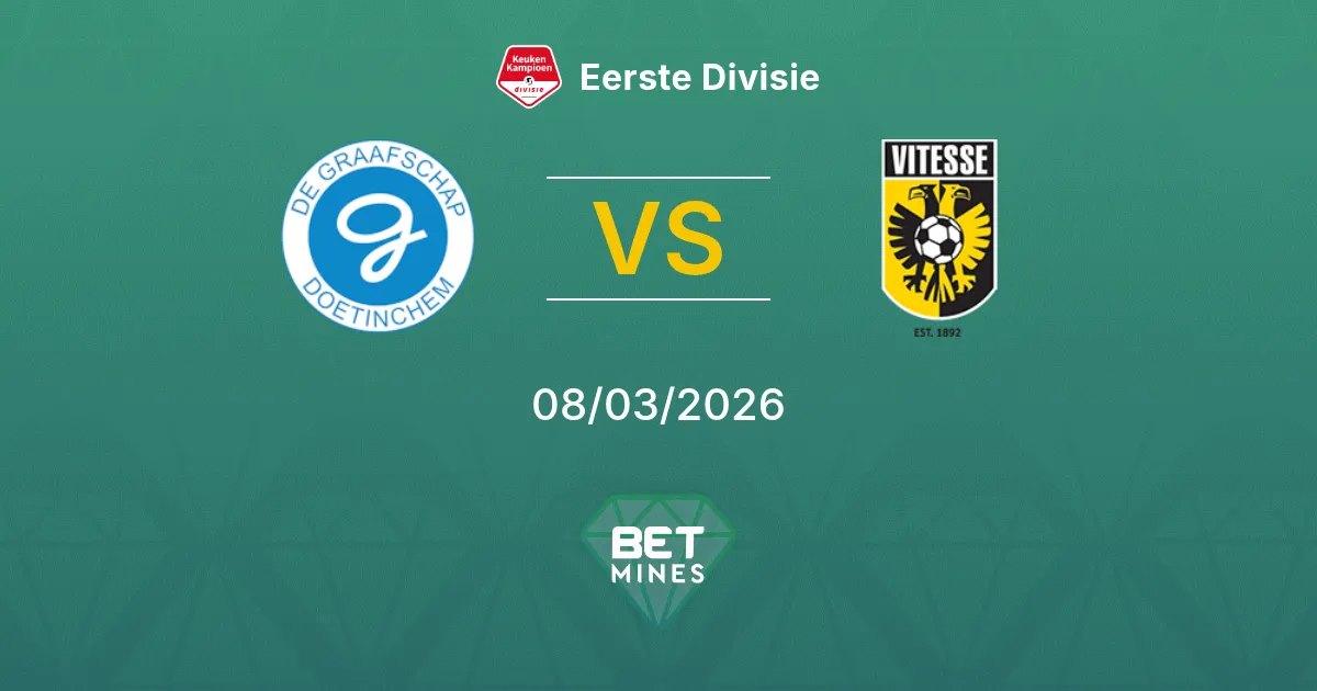 De Graafschap vs Vitesse Prediction: Match Preview and Analysis | Eerste Divisie 08-03-2026