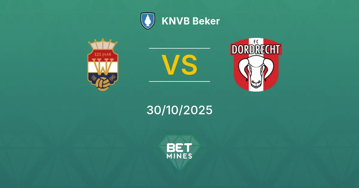 Willem II vs FC Dordrecht Prediction: Match Preview and Analysis | KNVB Beker 30-10-2025