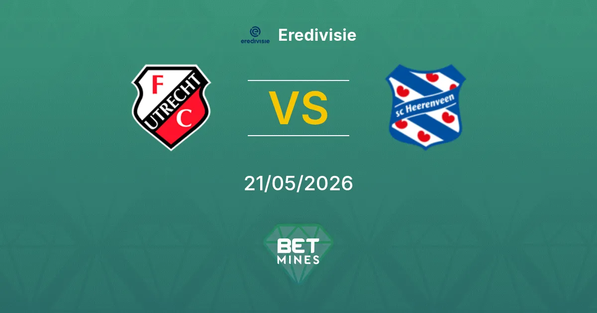 FC Utrecht x SC Heerenveen Palpite: Prévia e Análise da Partida | Eredivisie 21-05-2026