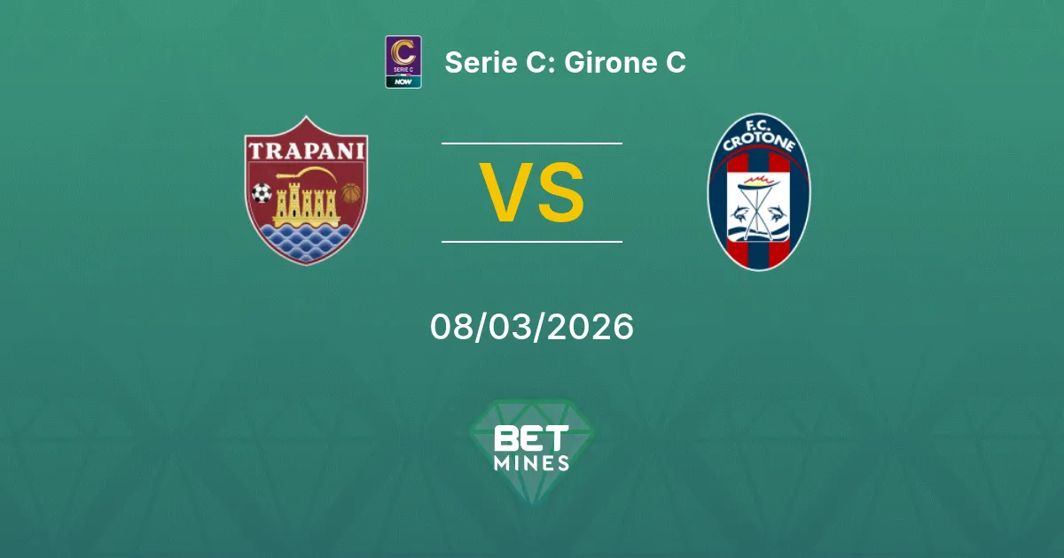 Trapani 1905 x Crotone Palpite: Prévia e Análise da Partida | Serie C: Girone C 08-03-2026