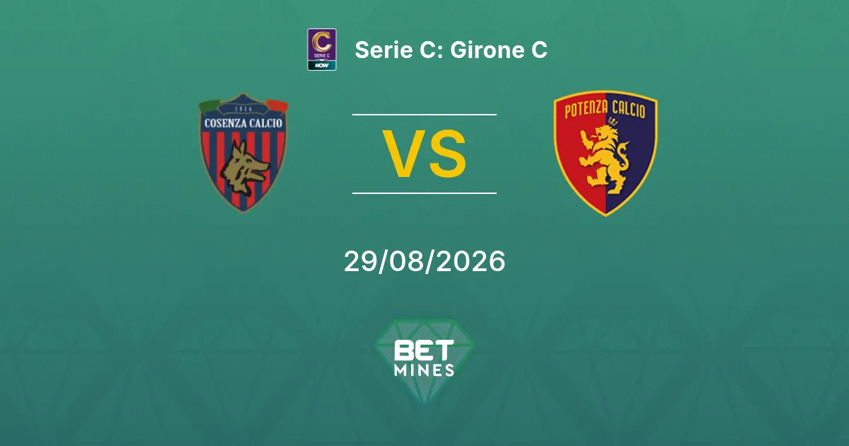 Palpite Cosenza x Potenza Calcio: Prévia e Análise da Partida | Serie C: Girone C 29-08-2026